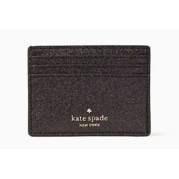 SOLD.........Black Shimmy Glitter Small  Cardholder NWT - Picture 2 of 4